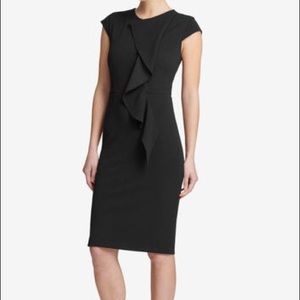 DKNY Ruffled Cap-Sleeve Dress